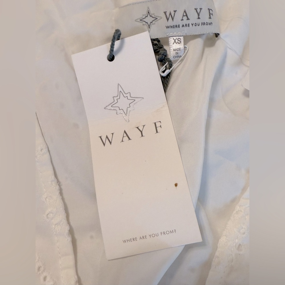 NWT WAYF Reese Smocked-Waist Tiered Mini Dress Size XS - Picture 4 of 5